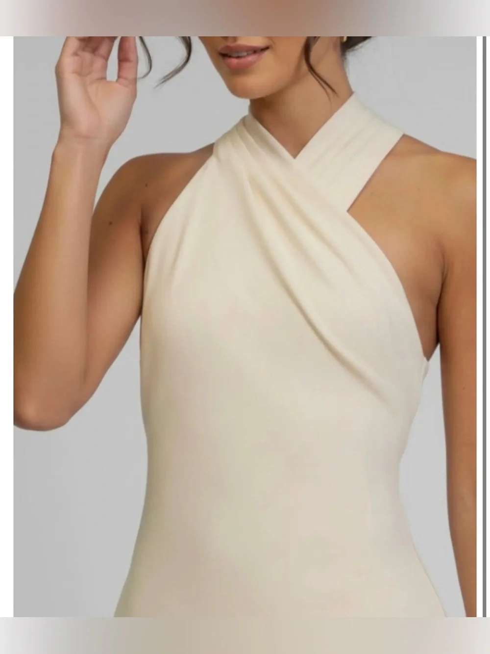RACHEL Rachel Harland Crossover Halter Mini Dress - Picture 4 of 6